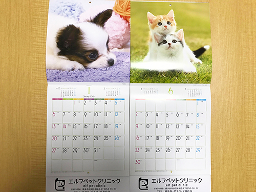 2019年カレンダー